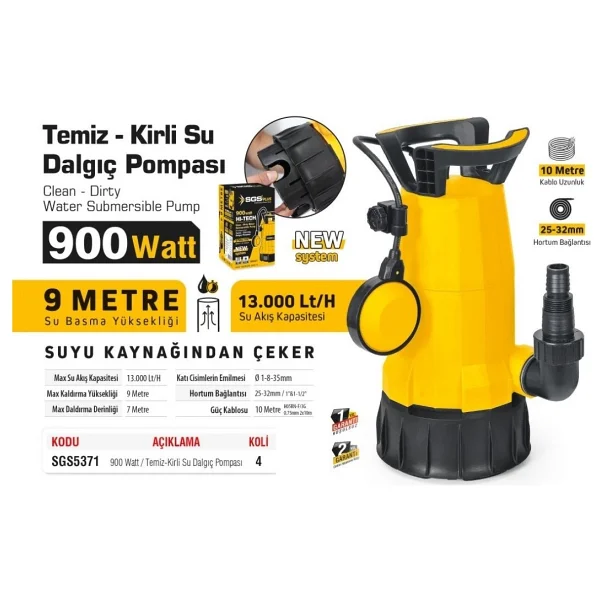 Sgs 5371 900 W Dalgıç Pompa - Görsel 2
