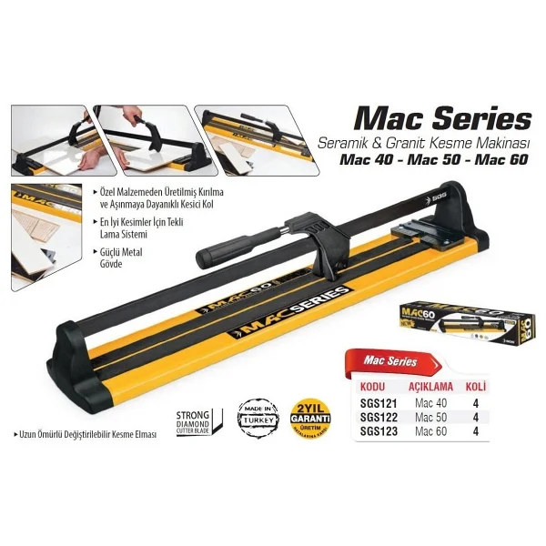 Sgs Sgs123 Mac-60 60 Cm Seramik Fayans Kesme Makinesi - Görsel 2