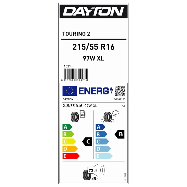 Dayton Touring 2 215/55 R16 97w XL Yaz Lastiği - Görsel 2