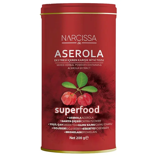 Narcissa Aserola Ekstresi İçeren Karışık Bitki Tozu 200 Gr - Görsel 3