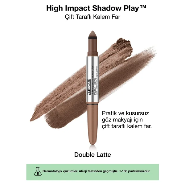 Clinique High Impact Shadow Play Çift Taraflı Double Latte Kalem Far - Görsel 8