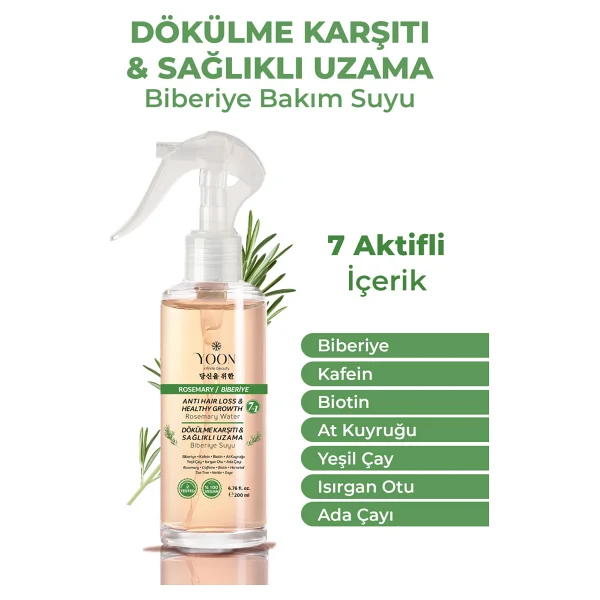 Yoon 2'li Biberiye Saç Bakım Suyu & Saç Maskesi - Dökülmeye Karşı, Hızlı Uzama, Besleyici Saç Bakımı - Ry-83638 - Görsel 4