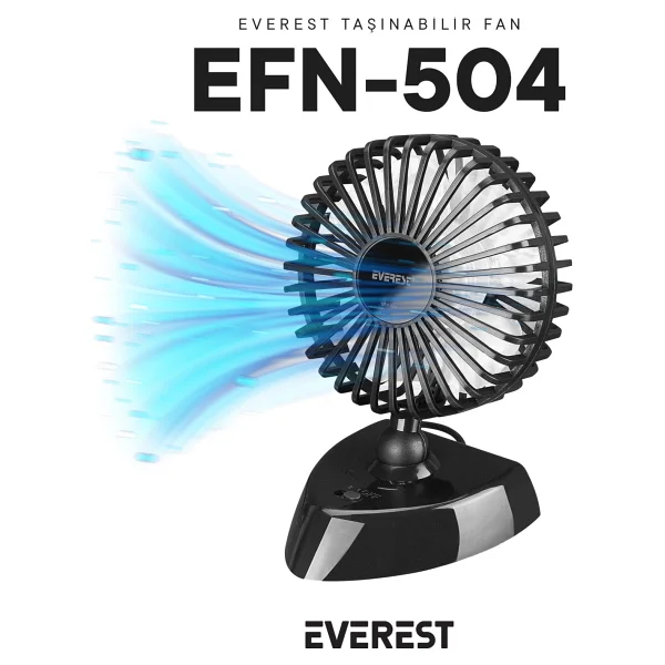Everest EFN-504 Taşınabilir Masaüstü USB Fan
