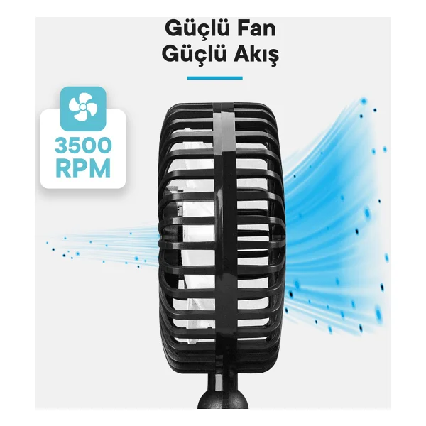 Everest Efn-504 Taşınabilir Masaüstü USB Fan - Görsel 2
