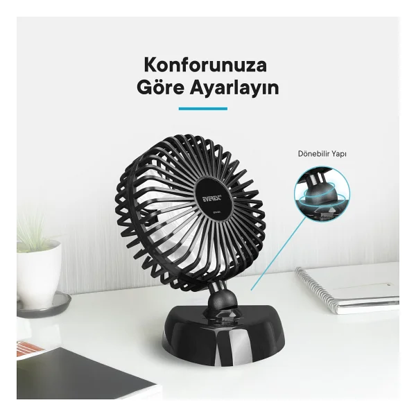 Everest Efn-504 Taşınabilir Masaüstü USB Fan - Görsel 5