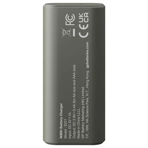Gp E221 USB Pil Şarj Aleti + 2600 mAh 2'li Şarjlı Aa Kalem Pil - Görsel 3