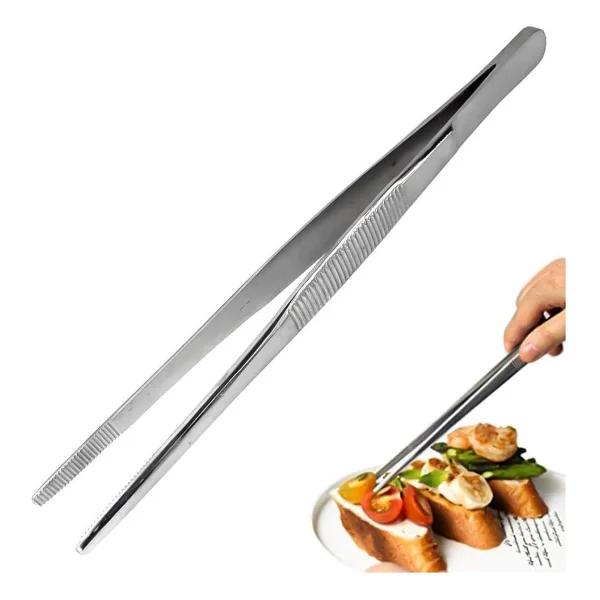 Storemax Maşa Cımbızı Paslanmaz Çelik Mangal Chef Maşası, Profesyonel Mutfak Cımbızı, Uzun Saplı Gıda Cımbızı, Çok Fonksiyonlu Mangal Cımbızı,Barbekü Maşası 30 Cm - Görsel 4