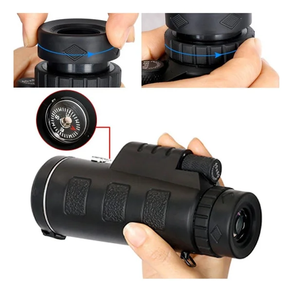 Tarez 40x60 Monoküler Dürbün Teleskop Tek Göz El Dürbünü Ultra HD Zoom - Görsel 2