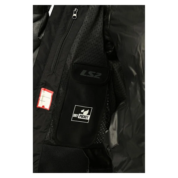 Ls2 Riva Erkek Siyah-Kırmızı Yazlık Motosiklet Montu - Görsel 3