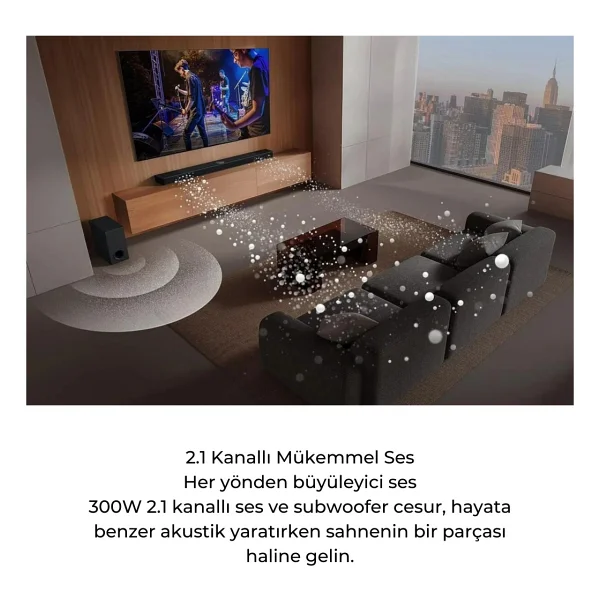 Lg Güçlü Çevresel Ses 2.1 Kanal 160W Dturllk Soundbar - Black - Görsel 4