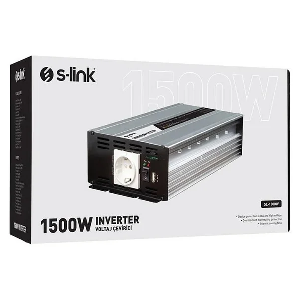 S-link SL-1500W 12 V 1500 W İnverter - Görsel 3