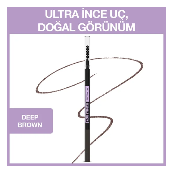 Maybelline Brow Ultra Slim 05 Deep Brown Kaş Kalemi - Görsel 2