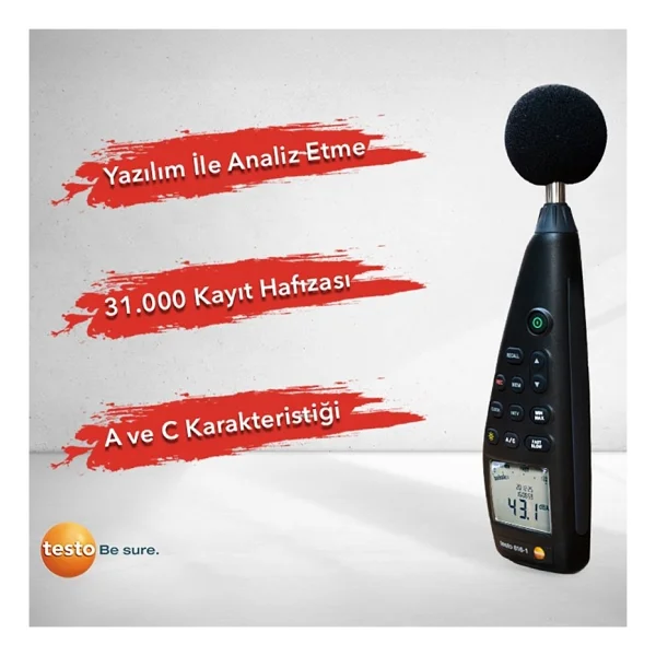 Testo 816-1 Desibel Ölçer - Görsel 2