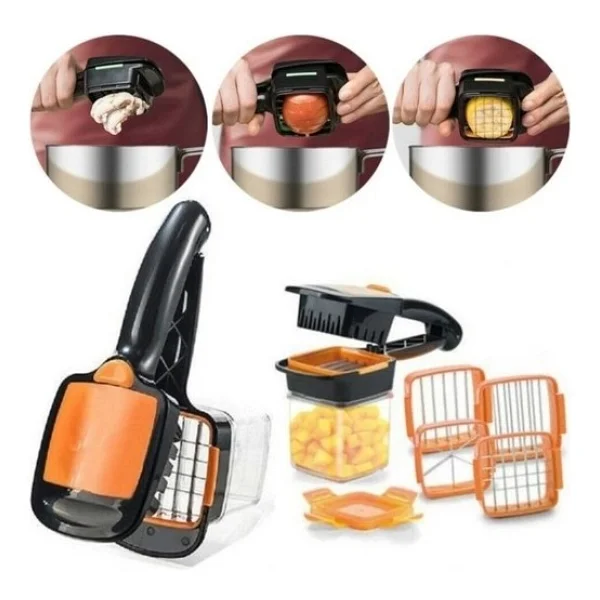 Nicer Dicer Quick 5 İn 1 Pratik Hazneli Sebze Meyve Doğrayıcı Dilimleyici - Görsel 2