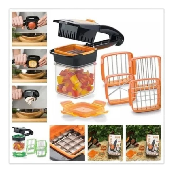 Nicer Dicer Quick 5 İn 1 Pratik Hazneli Sebze Meyve Doğrayıcı Dilimleyici - Görsel 3