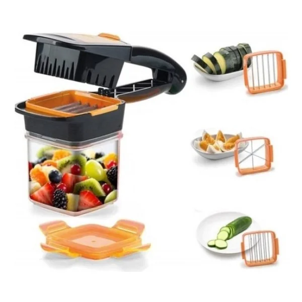 Nicer Dicer Quick 5 İn 1 Pratik Hazneli Sebze Meyve Doğrayıcı Dilimleyici - Görsel 4