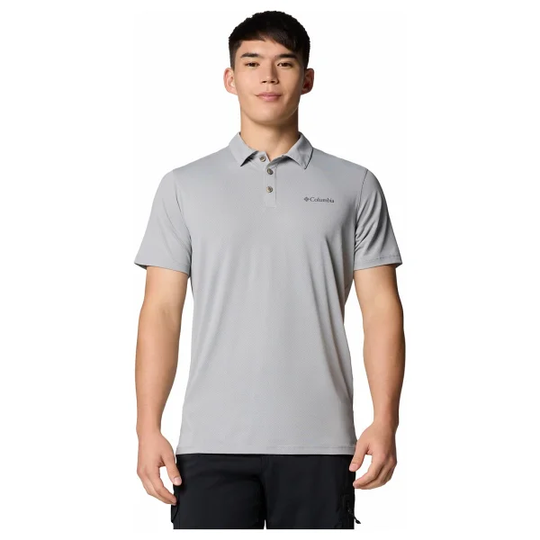 Columbia Tech Trail Utility Am1495-039 Gri Kısa Kollu Polo Yaka Erkek Tişört - Görsel 6