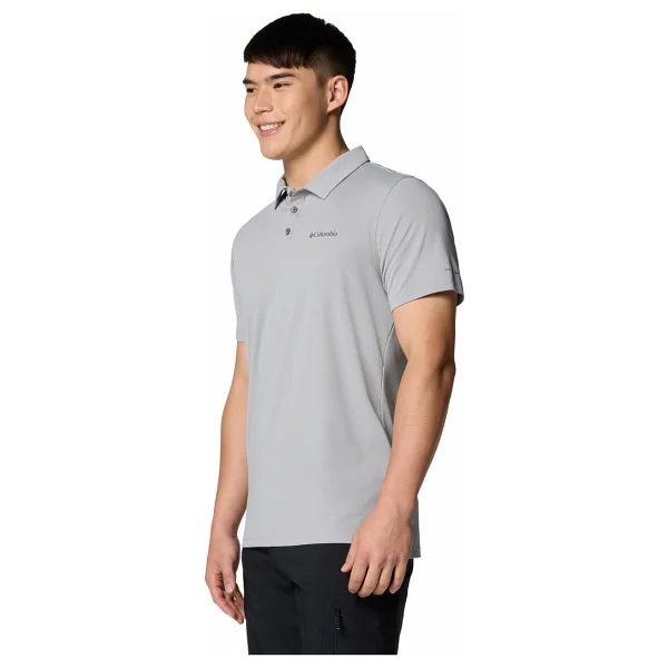 Columbia Tech Trail Utility Am1495-039 Gri Kısa Kollu Polo Yaka Erkek Tişört - Görsel 3
