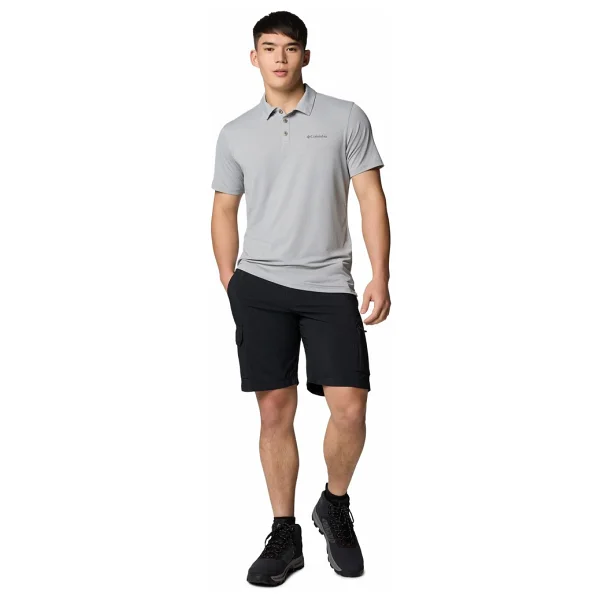 Columbia Tech Trail Utility Am1495-039 Gri Kısa Kollu Polo Yaka Erkek Tişört - Görsel 5