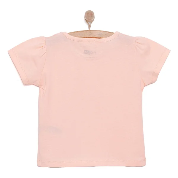 Hellobaby Basic Kız Tavşan Baskılı T-Shirt Kız Bebek - Somon - 2 Yaş - Görsel 7