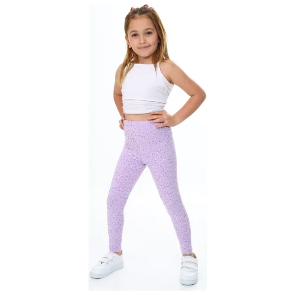 Toontoy Kız Çocuk Baskılı Tayt - 3 Yaş - Açık Yeşil - Görsel 7
