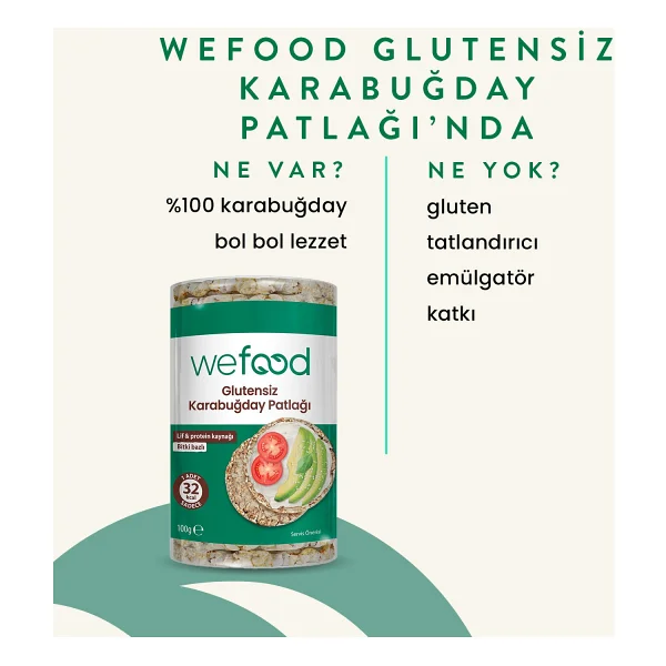 Wefood Glutensiz Karabuğday Patlağı 100 Gr - Görsel 3