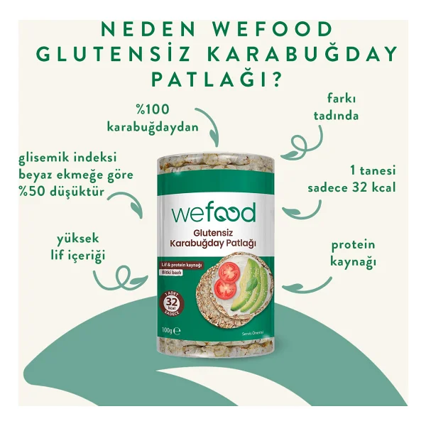 Wefood Glutensiz Karabuğday Patlağı 100 Gr - Görsel 4