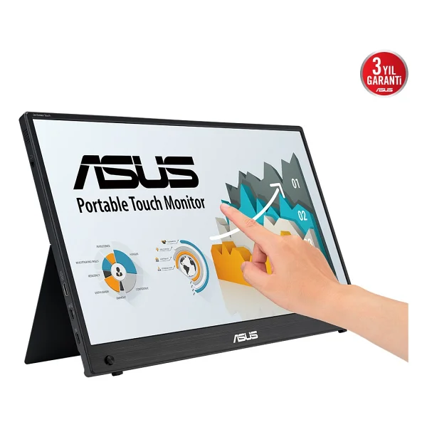 Asus Zenscreen Touch Mb16amtr 15.6" 5 Ms Full HD Ips Type-C 60 Hz Dokunmatik Taşınabilir Monitör - Görsel 4