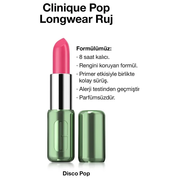 Clinique Pop Longwear Stick Ruj - Görsel 2