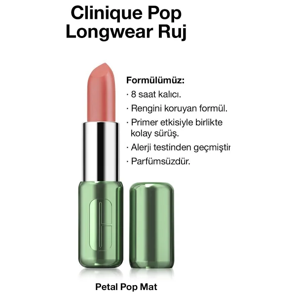 Clinique Pop Longwear Stick Ruj - Görsel 10