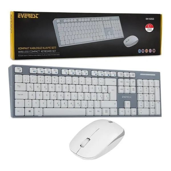 Everest Km-6063 Kablosuz Klavye Mouse Seti - Görsel 10