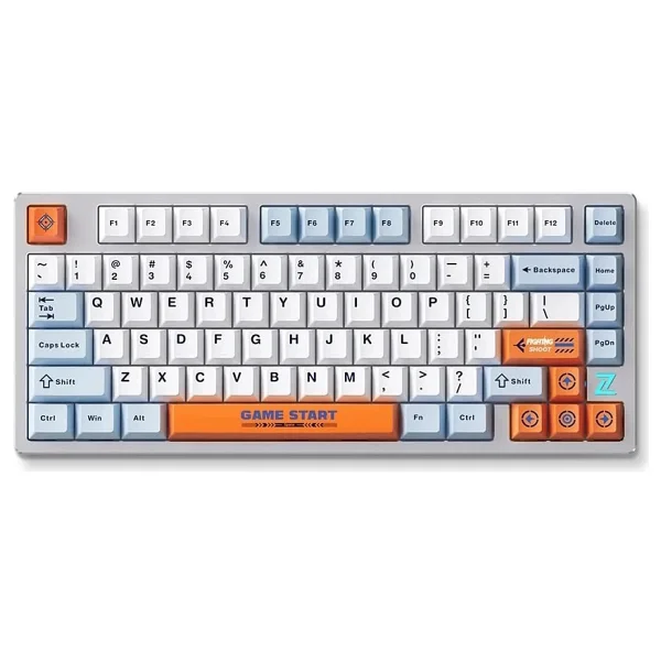 Mchose Z75s Mc-Z75s-7 Turuncu-Mavi RGB %75 Tkl Snow Tiger Switch Kablolu/Kablosuz Mekanik Oyuncu Klavyesi - Görsel 2
