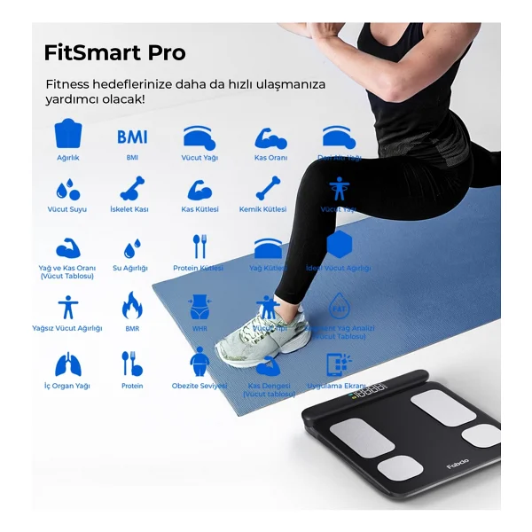 Fabcio Fitsmart Pro Akıllı Dijital Baskül - Görsel 5