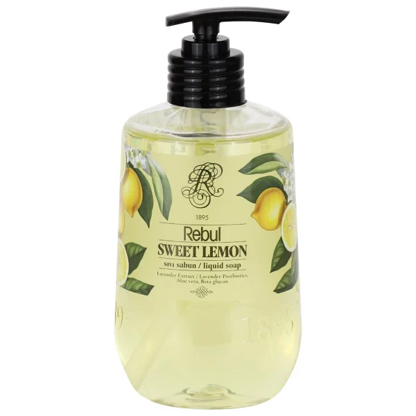 Rebul Sweet Lemon Sıvı Sabun Limon Kokusuyla Vegan Formül 500 Ml Tüm Cilt Tipleri İçin - Görsel 2