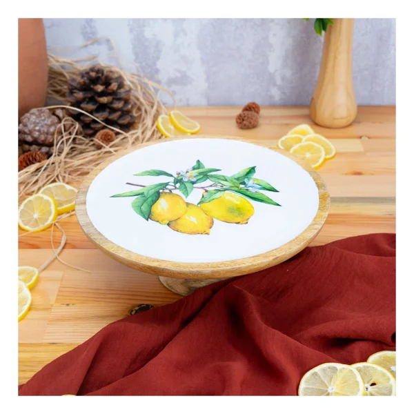 Bambum Kangura Limon Küçük Ayaklı Sunum Tabağı - Görsel 5