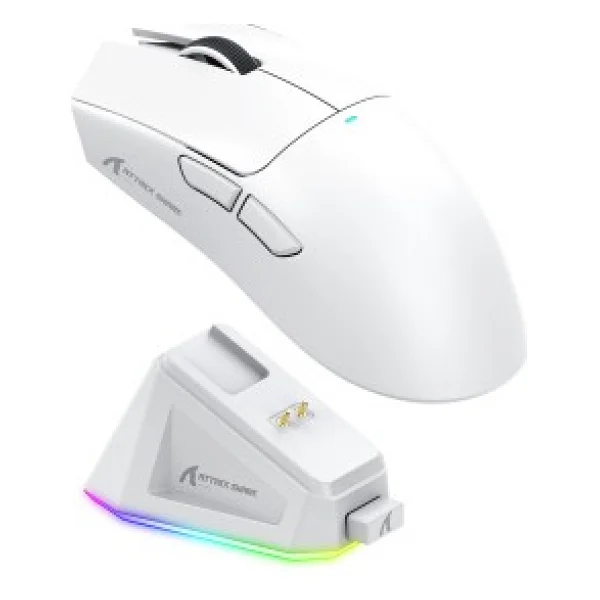 Attack Shark X11 Kırmızı Şarjlı Makrolu Ergonomik Optik Kablolu/Kablosuz Oyuncu Mouse - Görsel 4