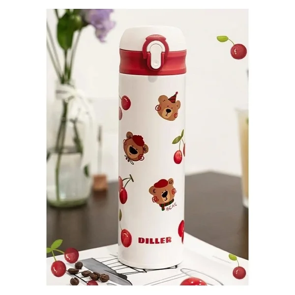 Vagonlife Dıller Çelik Pipetli Matara/Termos D9228 480ml - Karışık-Çok Renkli - 1 Adet - Görsel 3
