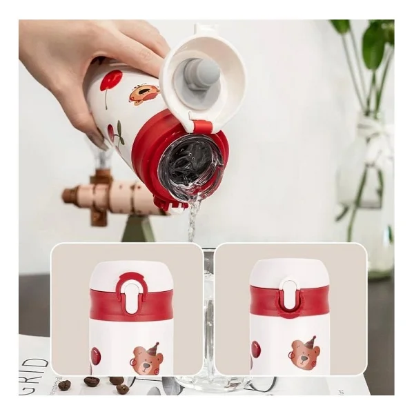 Vagonlife Dıller Çelik Pipetli Matara/Termos D9228 480ml - Karışık-Çok Renkli - 1 Adet - Görsel 2
