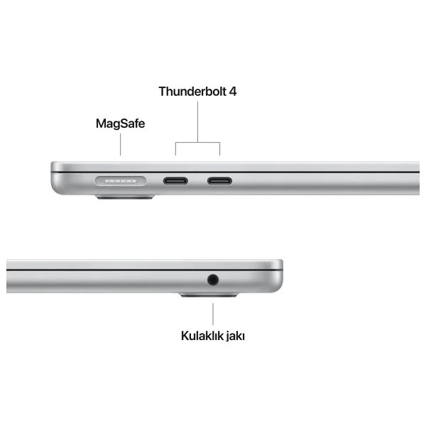 MacBook Air M4 16 GB 256 GB SSD 13.6" Mw0w3tu/A Gümüş - Görsel 7