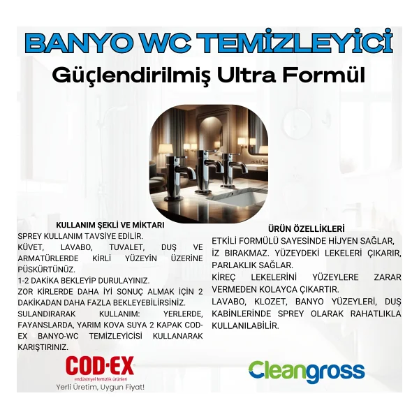 Cod-Ex Tuvalet Temizleyici 4 Lt - Görsel 2