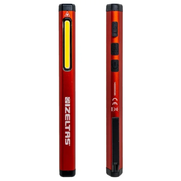 İzeltaş İzeltaş COB LED Şarjlı Lazer Pointer Kalem Tipi Fener 300 lm - Görsel 4
