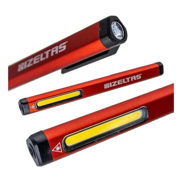 İzeltaş İzeltaş COB LED Şarjlı Lazer Pointer Kalem Tipi Fener 300 lm - Görsel 5