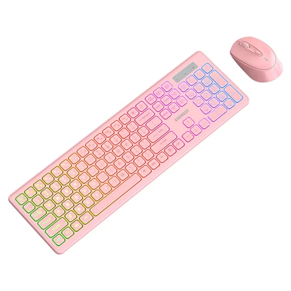 Everest Km-319bt Pembe Kablosuz Klavye Mouse Seti - Görsel 3