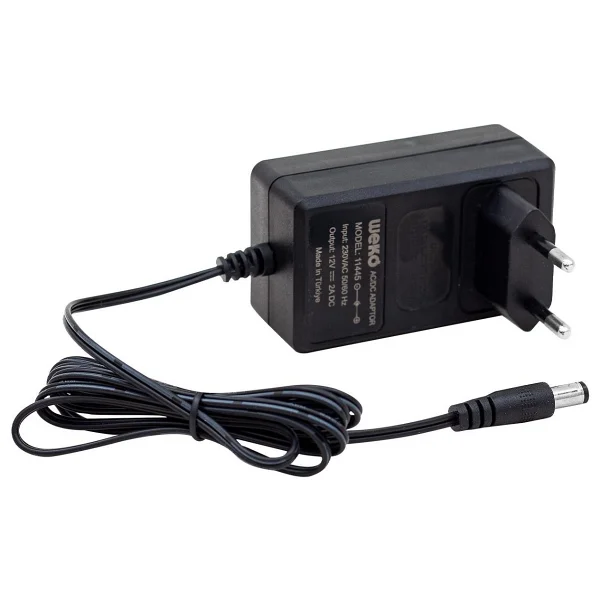 Weko 12 Volt 2 Amper 24 Watt Plastik Kasa Priz Tipi Adaptör (5.5x2.5 Uçlu) - Görsel 3