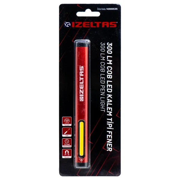 İzeltaş İzeltaş COB LED Şarjlı Lazer Pointer Kalem Tipi Fener 300 lm - Görsel 8