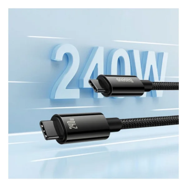 Baseus Tungsten Gold 240 W 1 M Type-C To Type-C Hızlı Şarj Kablosu - Görsel 2