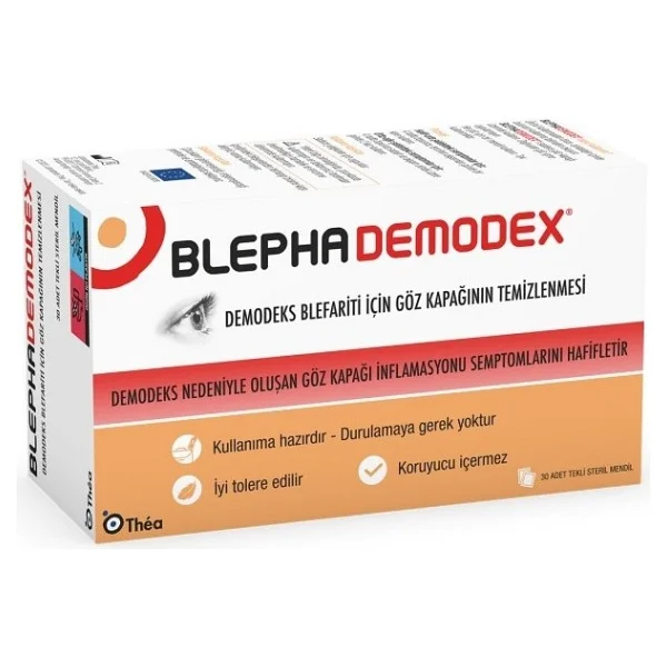 Thea Pharma Blephademodex 30'lu Göz Temizleme Mendili - Görsel 2