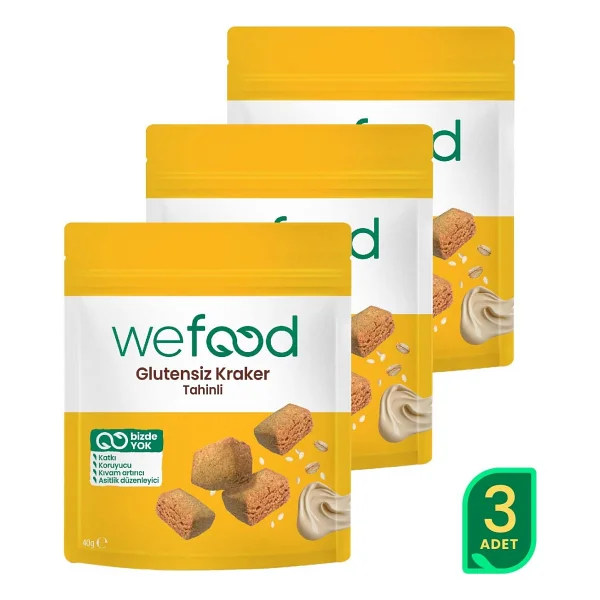 Wefood Tahinli Kraker 40 Gr 3'lü - Görsel 9