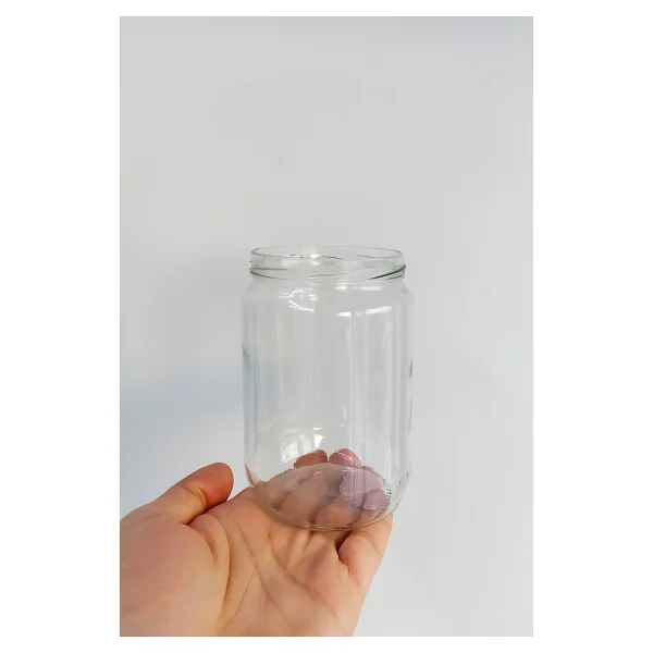 Afracam 720 Ml Metal Beyaz Kapaklı Bal Kavanozu 720 Cc Şeffaf Konserve Kavanoz 6 Adet (1 Kg Bal Alır) - Görsel 2