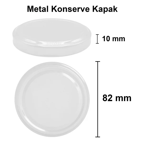 Afracam 720 Ml Metal Beyaz Kapaklı Bal Kavanozu 720 Cc Şeffaf Konserve Kavanoz 6 Adet (1 Kg Bal Alır) - Görsel 4